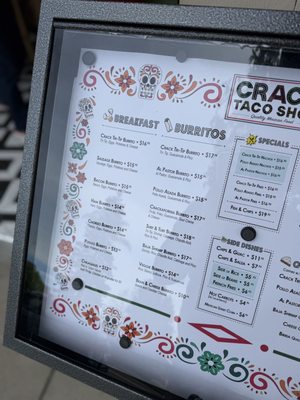 Menu photo 4 Crack Taco Shop Coronado, CA Menu photo 4 Crack Taco Shop Coronado, CA