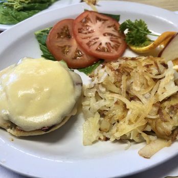 The Belgian Cafe - Eggs Benedict ($10.95 for half order): - Breakfast & Brunch Near Me - Solvang, California