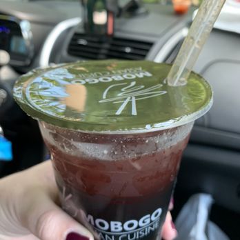 Mobogo Asian Cuisine - Strawberry black iced tea with tapioca boba. Boba menu has a bunch of customizations you can make. - Vietnamese Near Me - Hermitage, Pennsylvania Mobogo Asian Cuisine - Strawberry black iced tea with tapioca boba. Boba menu has a bunch of customizations you can make. - Vietnamese Near Me - Hermitage, Pennsylvania