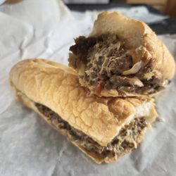 Market Basket - Steak & cheese sub with grilled onions & mushrooms (no peppers)