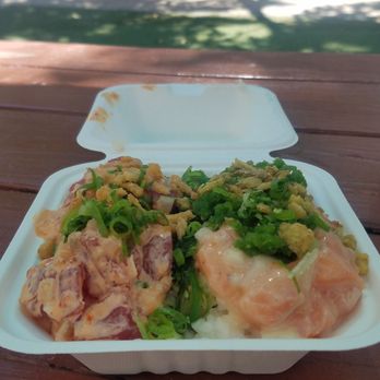 Five Star Poke - Spicy mayo ahi and jalapeno salmon - Poke Near Me - Honolulu, Hawaii