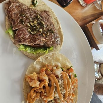 Cabanna - Che steak taco and the baja shrimp taco - Tacos Near Me - México, D.F., DIF Cabanna - Che steak taco and the baja shrimp taco - Tacos Near Me - México, D.F., DIF