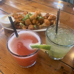 The drinks and appetizers The drinks and appetizers