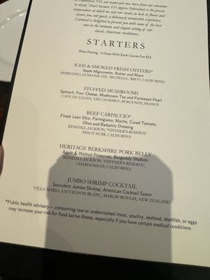 Menu photo 2 Carnival Magic Prime Steakhouse Miami, FL Menu photo 2 Carnival Magic Prime Steakhouse Miami, FL