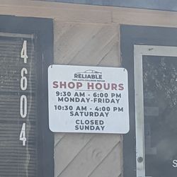 Reliable Tires - Hours as of 07-26-2025