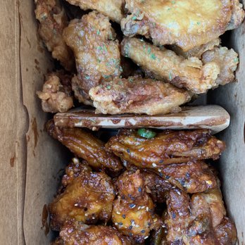 ChimcKing - XL Party Wing Combo - Top: Soy Garlic Wings; Bottom: Extra-Hot King Wings - Chicken Wings Near Me - Beaverton, Oregon ChimcKing - XL Party Wing Combo - Top: Soy Garlic Wings; Bottom: Extra-Hot King Wings - Chicken Wings Near Me - Beaverton, Oregon