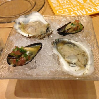 Jaleo - Gin & tonic oysters & muscles with cucumber & tomato - Spanish Near Me - Washington, DC, District of Columbia