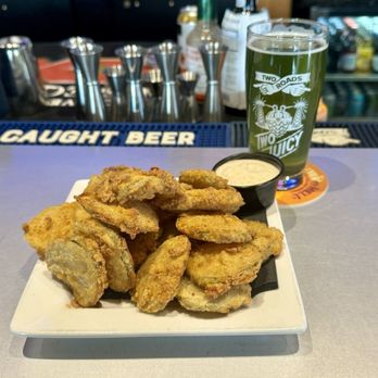 Bar 3 Thirty Three - "Pickle Chips" (fried sliced pickles and house-made buttermilk ranch) - New American Near Me - Milford, Connecticut Bar 3 Thirty Three - "Pickle Chips" (fried sliced pickles and house-made buttermilk ranch) - New American Near Me - Milford, Connecticut