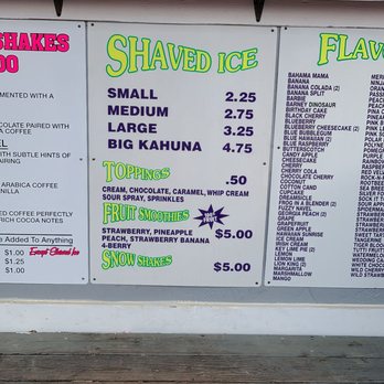 Snow Daze - a menu for shaved ice flavor - Shaved Ice Near Me - Bessemer, Alabama Snow Daze - a menu for shaved ice flavor - Shaved Ice Near Me - Bessemer, Alabama
