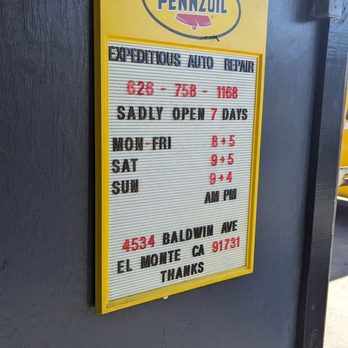 Expeditious Auto Repair - Hours - Auto Repair Near Me - El Monte, California