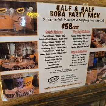 Half & Half Tea Express - Party Pack - Juice Bars & Smoothies Near Me - Monterey Park, California Half & Half Tea Express - Party Pack - Juice Bars & Smoothies Near Me - Monterey Park, California