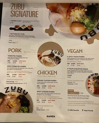 Menu photo 1 ZUBU - Downtown Vancouver, BC