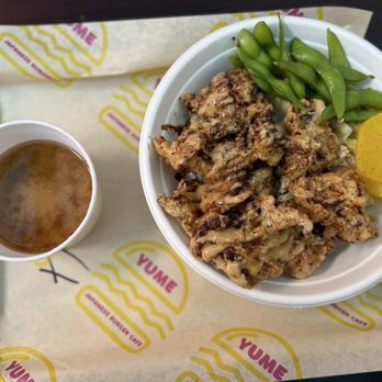 Yume Japanese Burger Cafe - Boneless Chicken Wings Rice Bowl - Japanese Near Me - Ojai, California Yume Japanese Burger Cafe - Boneless Chicken Wings Rice Bowl - Japanese Near Me - Ojai, California