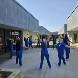 Gurnick Academy - Fresno Campus - One, two, three, stretch, two, three!