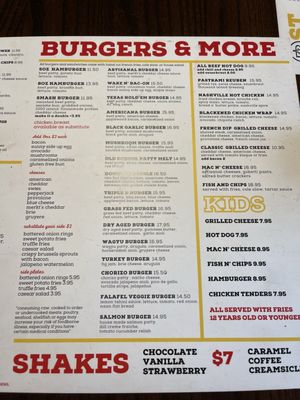 Menu photo 8 Artisanal Burger Company Manchester, CT