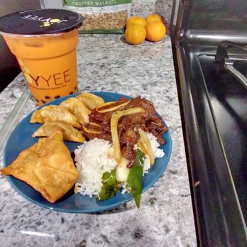 Joy Yee Noodle  Roscoe - 001. Crab Rangoon 4b. Chicken and Pork Fried Dumplings 857. Short Ribs Kimchi Fried Rice Brown Sugar Milk Tea - Pan Asian Near Me - Chicago, Illinois