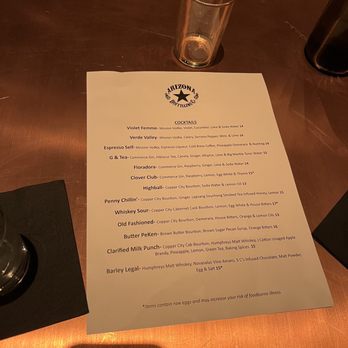 Arizona Distilling - Menu - Distilleries Near Me - Mesa, Arizona