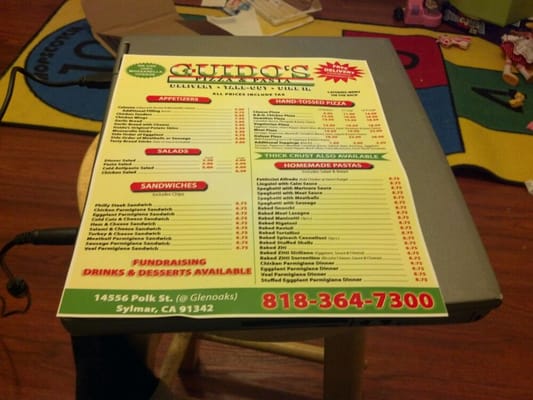 Menu photo 4 Guido's Pizza & Pasta Sylmar, CA