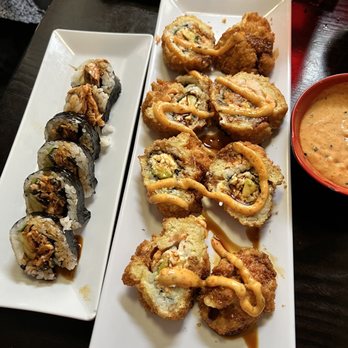 Sushi Junai - The Salmon Skin Roll and the Salmon Ass Roll - Sushi Bars Near Me - Austin, Texas
