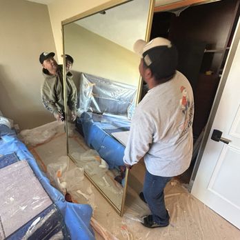 Orange Mirror & Glass - Removal of the heavy 1973 old mirrored doors. - Windows Installation Near Me - Orange, California Orange Mirror & Glass - Removal of the heavy 1973 old mirrored doors. - Windows Installation Near Me - Orange, California