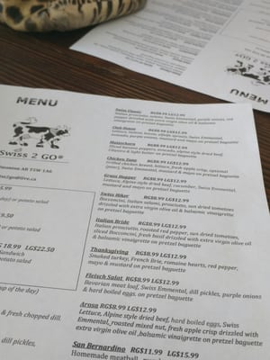 Menu photo 6 Swiss 2 Go Edmonton, AB