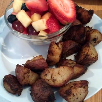 Iron Roost - Sides of Home Fries and Fresh Fruit. - Breakfast & Brunch Near Me - Ballston Spa, New York
