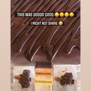 808 Delights - This right here is the triple chocolate bar you don't want to miss out on. - Ice Cream & Frozen Yogurt Near Me - Kihei, Hawaii 808 Delights - This right here is the triple chocolate bar you don't want to miss out on. - Ice Cream & Frozen Yogurt Near Me - Kihei, Hawaii