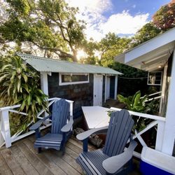 Puakea Ranch - $360 "James' Cottage" is smallest and most affordable of 4 cabins. Couples' studio has big furnished deck with this private bath-house.