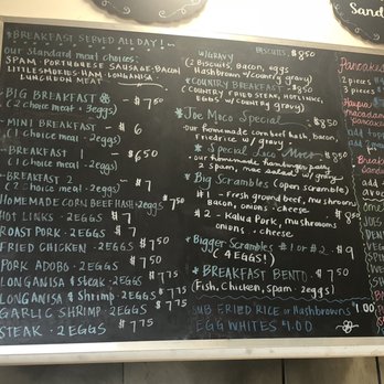 Joe's Grill Express - Menu as of October 2018 (1/2) - American Near Me - Honolulu, Hawaii