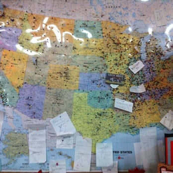 Lamberts Cafe - Map showing where different people who have eaten here are from. They also have a guest book people can sign. - American Near Me - Sikeston, Missouri Lamberts Cafe - Map showing where different people who have eaten here are from. They also have a guest book people can sign. - American Near Me - Sikeston, Missouri