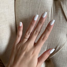 White chrome nails