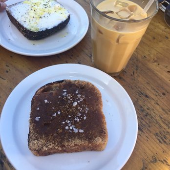 The Mill - Cinnamon butter toast, sheeps ricotta toast, iced coffee - Coffee & Tea Near Me - San Francisco, California The Mill - Cinnamon butter toast, sheeps ricotta toast, iced coffee - Coffee & Tea Near Me - San Francisco, California