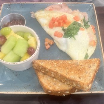 First Watch - Turkey omelette with side of toast and fruit - Breakfast & Brunch Near Me - Bowie, Maryland