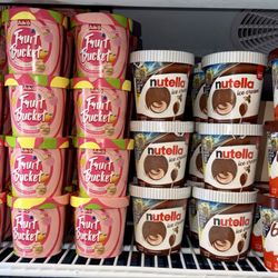 Corner Shop Mini Mart - Aiko Fruit Bucket, Nutella & Kinder Bueno ice cream unique sweets in Koreatown.