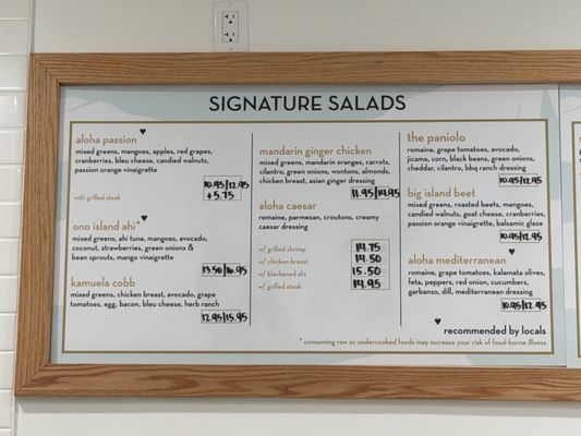 Menu photo 2 Aloha Salads Mililani, HI