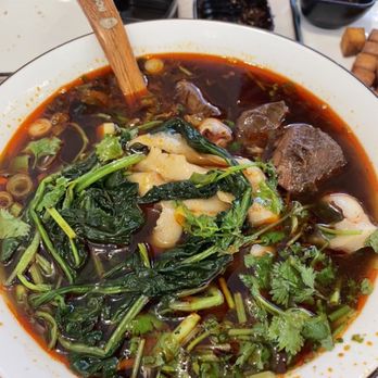 Noodle St - Spicy Beef Noodle Soup with Knife Cut Noodles - Noodles Near Me - Pasadena, California