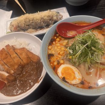 Giant Ramen & Sushi - Crunchy roll, spicy ramen, chicken katsu - Ramen Near Me - Buena Park, California