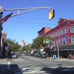 Dollar Corner - To the left AFTER Sussex St you will see the dollar Corner on 12 West Blackwell St. On the right is Berkeley College red & blue