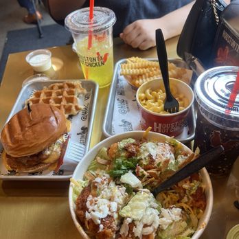 Houston TX Hot Chicken - We got the southwestern salad and the cheesy burger it was the bomb.com - Chicken Shop Near Me - San Diego, California