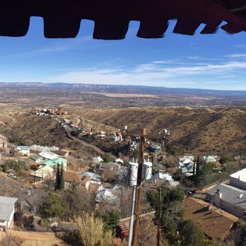 Jerome Grand Hotel - View from covered patio - Hotels Near Me - Jerome, Arizona Jerome Grand Hotel - View from covered patio - Hotels Near Me - Jerome, Arizona