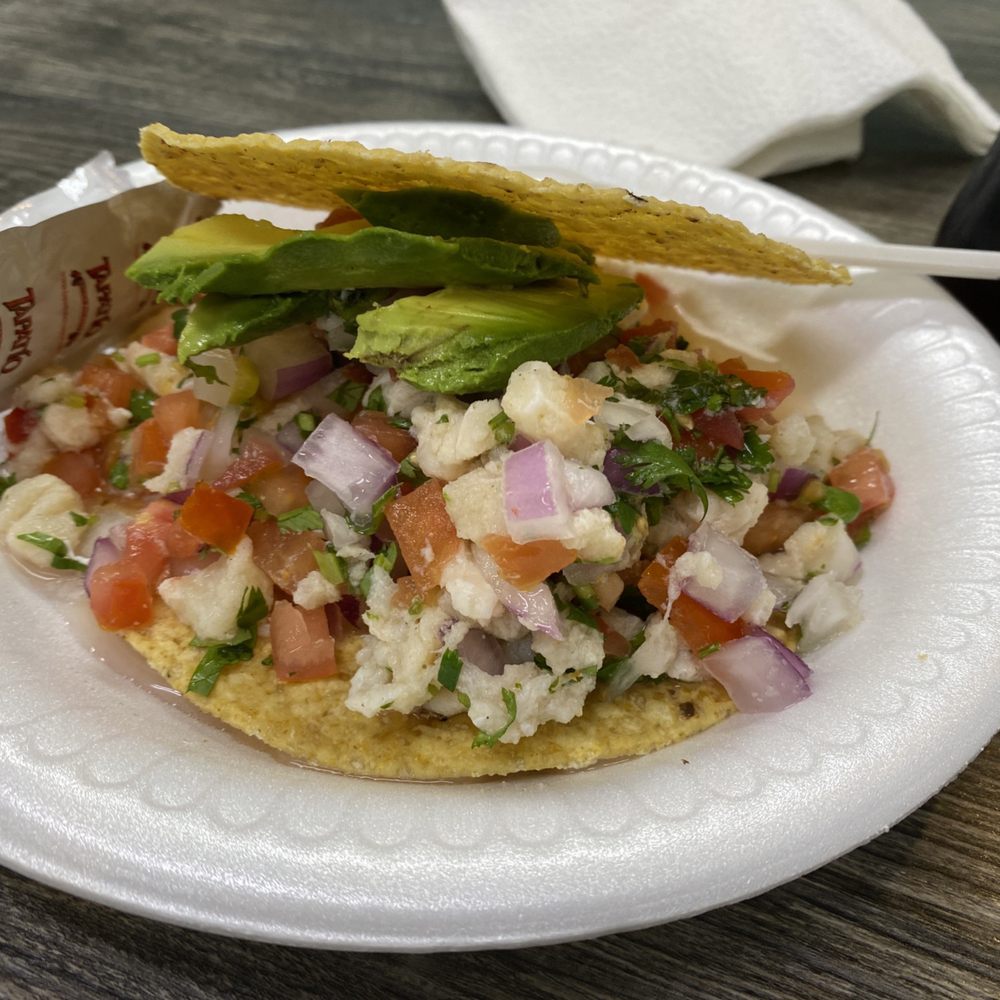Tacos Baja - Tostada Ceviche De Pescado - Mexican Near Me - Los Angeles, California Tacos Baja - Tostada Ceviche De Pescado - Mexican Near Me - Los Angeles, California