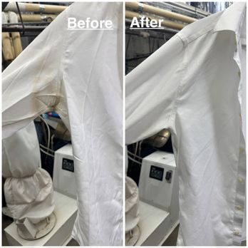 Ogdens Cleaners - Before & after Tough underarm stains gone! We specialize in expert stain removal & careful garment handling to restore your clothes - Dry Cleaning Near Me - Los Angeles, California Ogdens Cleaners - Before & after Tough underarm stains gone! We specialize in expert stain removal & careful garment handling to restore your clothes - Dry Cleaning Near Me - Los Angeles, California