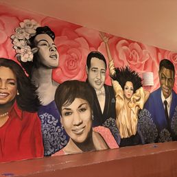 Mural in the rear of the restaurant