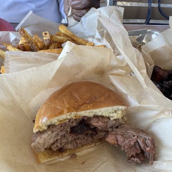 City Barbeque - The reveal for the brisket sandwich OMG delicious - Barbeque Near Me - Lafayette, Indiana