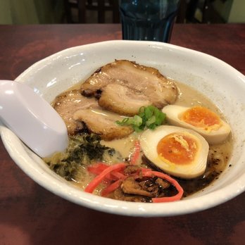 Ramen Arashi - Tonkotsu ramen with extra egg - Noodles Near Me - Banff, Alberta Ramen Arashi - Tonkotsu ramen with extra egg - Noodles Near Me - Banff, Alberta