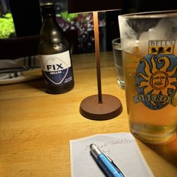 Greek beer with a cold non-Greek glass. Greek beer with a cold non-Greek glass.