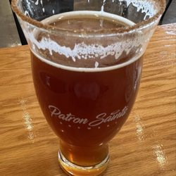 Patron Saints Brewery - How DOES it balance like that?   Saint Nick with a rim.