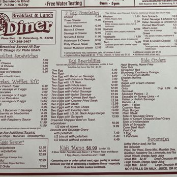 Doe Doe's Diner - Menu - Breakfast & Brunch Near Me - Saint Petersburg, Florida
