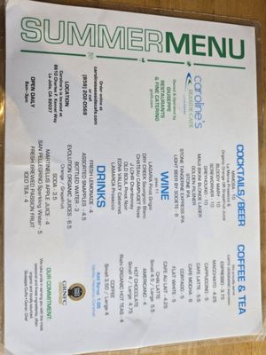 Menu photo 7 Caroline's Seaside Cafe by Giuseppe La Jolla, CA Menu photo 7 Caroline's Seaside Cafe by Giuseppe La Jolla, CA
