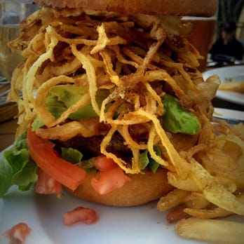 Rincon Brewery - Now that's a big burger! - Breweries Near Me - Carpinteria, California
